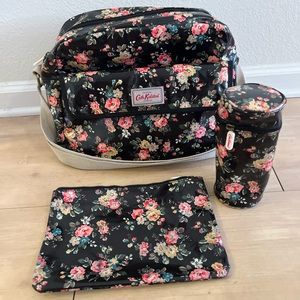 Cath Kidston Baby Diaper Bag (black floral)